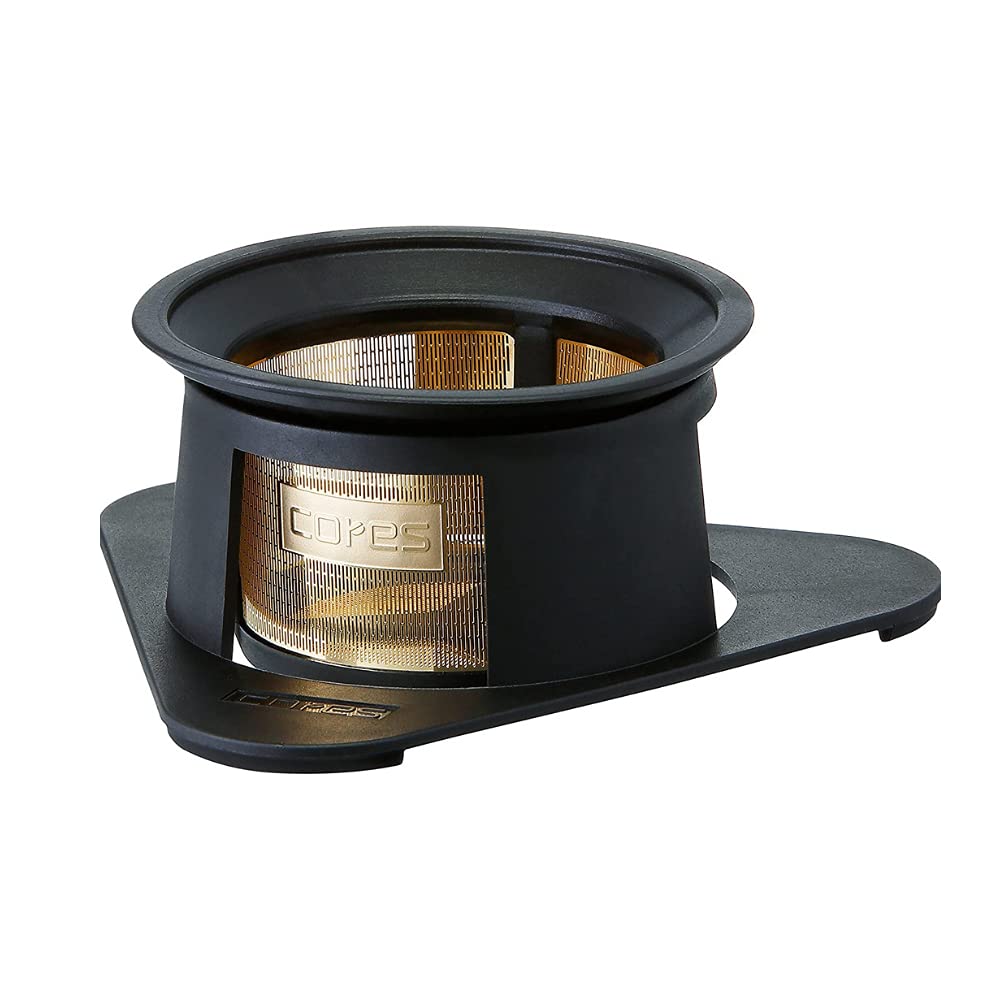 Official cores C211BK Gold Single Extended No Paper Filter with Maruyama Coffee Filter, Black, Cup, 3-Month Warranty, Required, Co-Developed