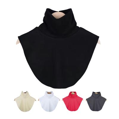 Gefälschte Kragen für Damen, elastisch, einfarbig, hoher Kragen, Herbst/Winter, vielseitig, lässiger Stil, unten, falscher Kragen