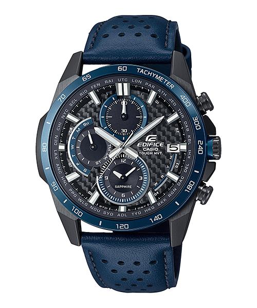 

Чоловічий аналоговий кварцовий годинник Casio Edifice з нержавіючої сталі, водостійкість 100 м, EQW-A2000CL-2A синій