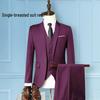Men's Korean Style Business Suit: Three-Piece Trendy Casual Groomsmen Outfit