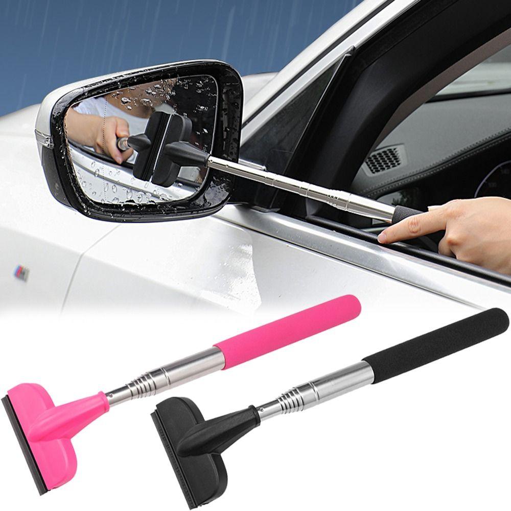 Rubber Rainy Cleaning Supplies Stainless Steel Glass Rain Cleaning Tool Car Rearview Mirror Wiper