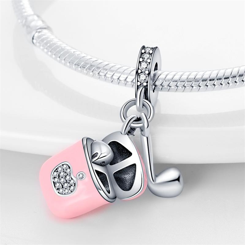 925 Silver Music Instrument Charms Piano Headphone Trumpet Violin Pendant Beads DIY Bracelet Necklace Gift for Her