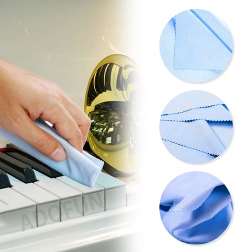 Pack of 6 Musical Instrument Cloths for String Instruments, Guitar Cleaning Cloths, and Violin Cleaning Cloths. Absorbent, reversible, and can be used
