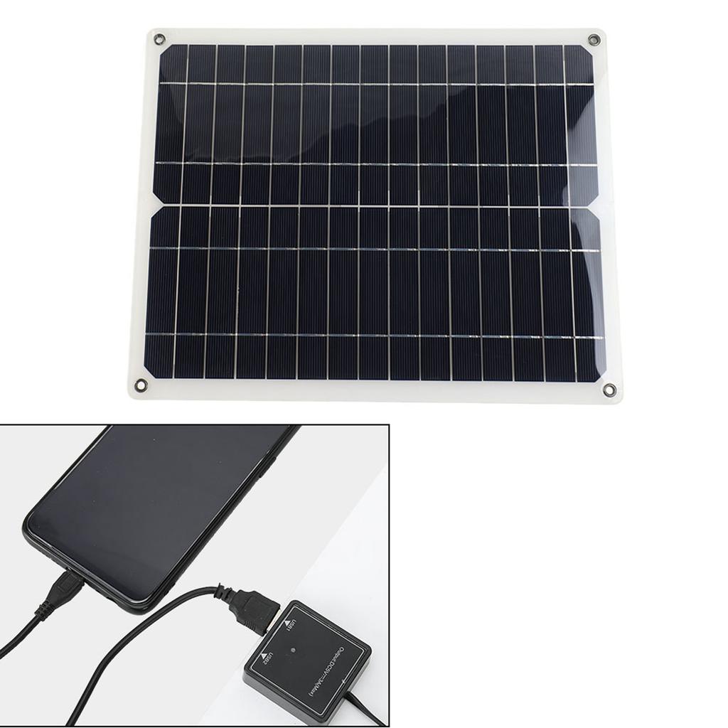 15W High Efficiency Outdoor Solar Panel Portable Mobile Power Charger 5V USB Output