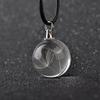 Fashion Fashion Nature Mori Style Four-Leaf Clover Dandelion Glass Dried Flower Necklace Amazon New Product Factory In Stock