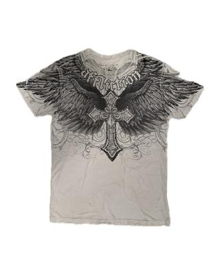 Street Affliction New Style Mens Graphic T-Shirt 2000s Large Grunge Wings New Fashion Style Couple Tops Y2k Pure Cotton Shirt