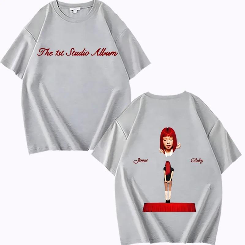 Kpop Jennie Ruby The 1st Studio Album Merch T-shirt Men Women 2026 NEW Fashion Cotton Short Sleeve Print Summer Unisex Tops