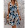 Summer Sleeveless Dress Women Fashionable Colorful 3d Print Versatile Beach Vacation Mini Dresses Comfortable Plus Size 8XL Soft Breathable Vest Dress