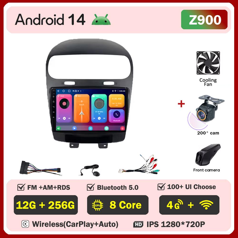 Car Android For Dodge Journey Fiat Leap 2012 -2020 Car Radio Video Stereo No 2din Touch Screen WIFI DVD Bluetooth 5G Automotive