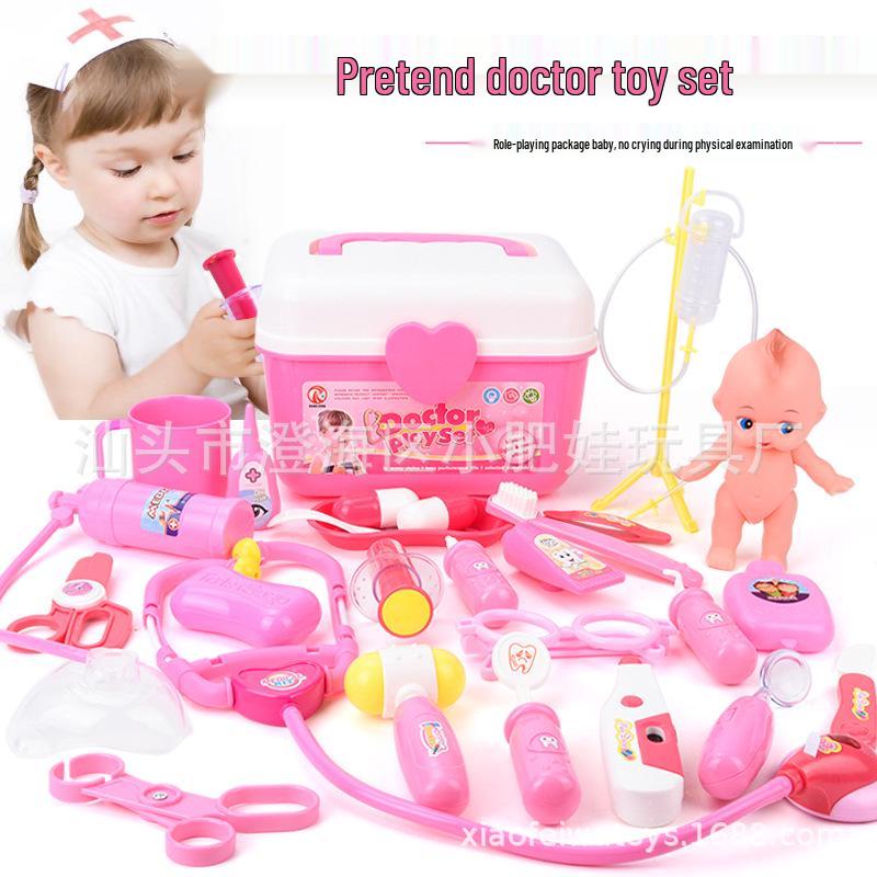 Doctor Toy Set with Stethoscope & Medical Instruments - Role Play Storage Box for Kids