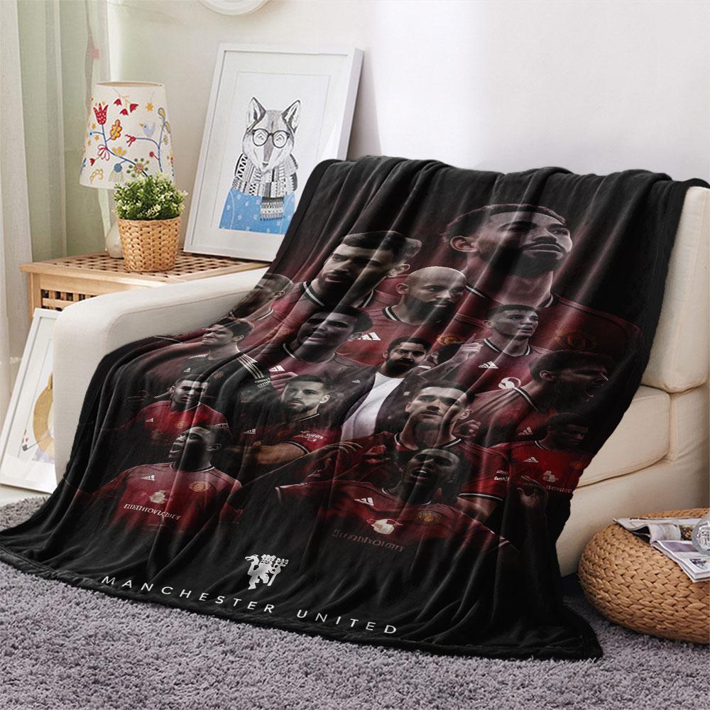 Red MUFC Glory Blanket, High Quality Comfortable for All Seasons, Home Decor, Warmth and Comfort