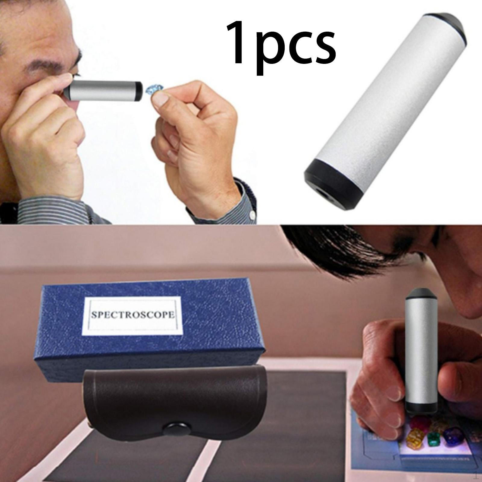 

Jewelry Magnifier Gemological Spectroscope Compact Gemstone Handheld Aluminum Alloy Multifunctional