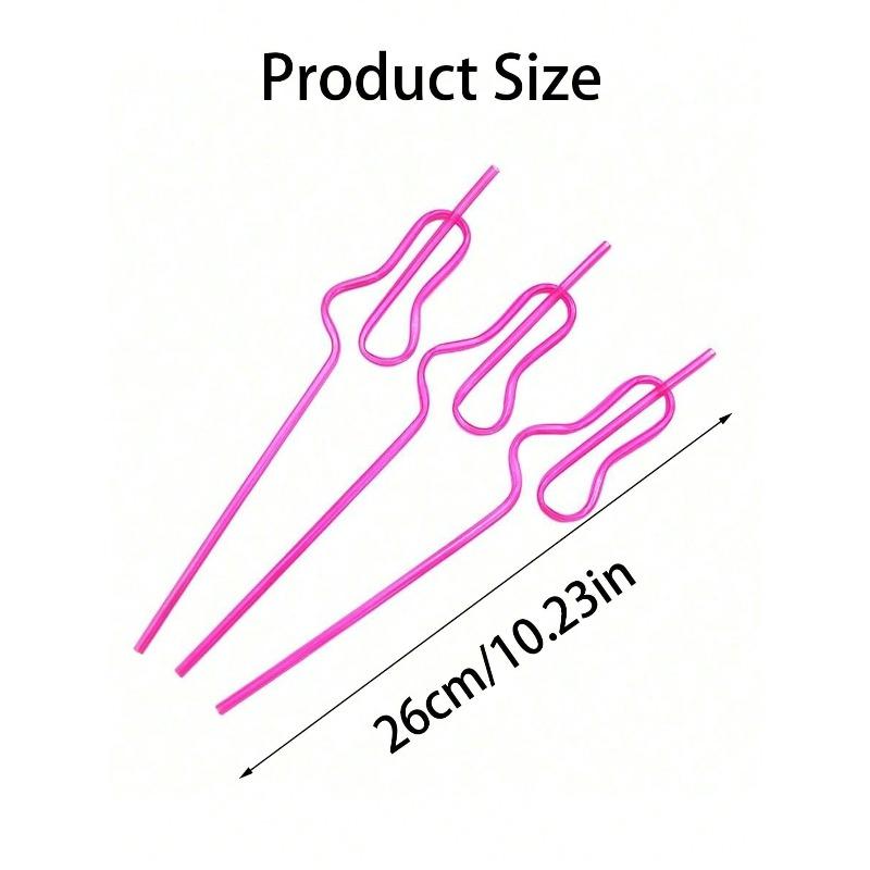 Bachelorette Party Decorative Straws Cartoon Art Shape Plastic Straws Reusable Plastic Drinking Straws Sweet Wedding Party