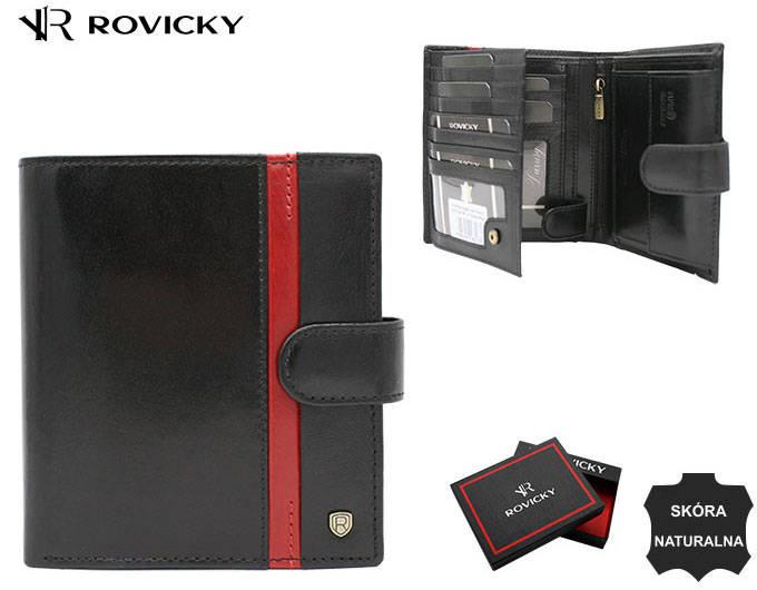 Men's Vertical Wallet Made of Genuine Leather - Rovicky