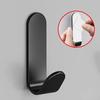 5Pcs Iron Adhesive Hooks Polished Finish No-Drill Wall Mount Coat and Hat Hangers for Bathroom Door Modern Metal Organizer Hooks