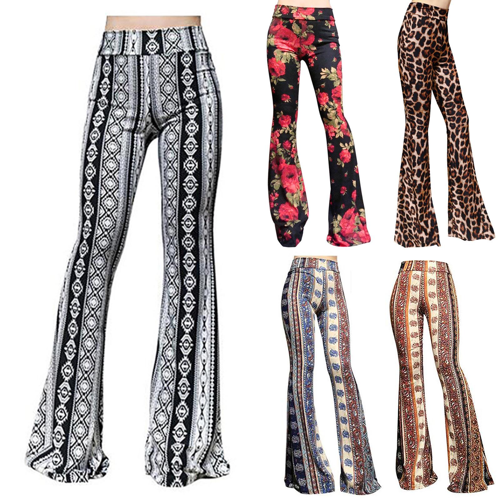 

Women s Leisure High Waist Multicolor Pants Yoga Wide Leg Flared Pants