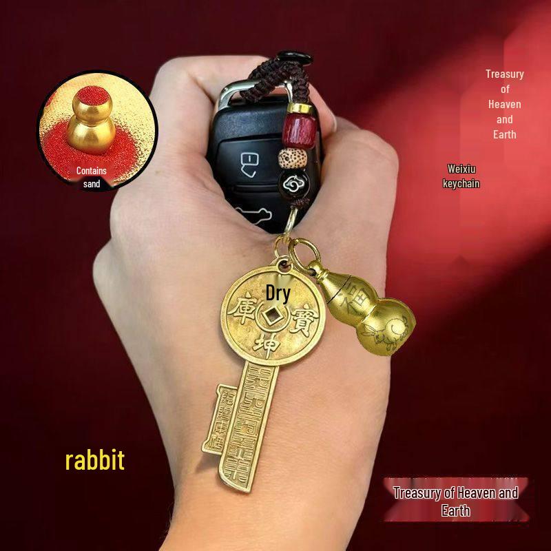 2026 Zodiac Treasure Key Pendant: Golden Qiankun Pathway with Wealth-Enhancing Five-Path Design