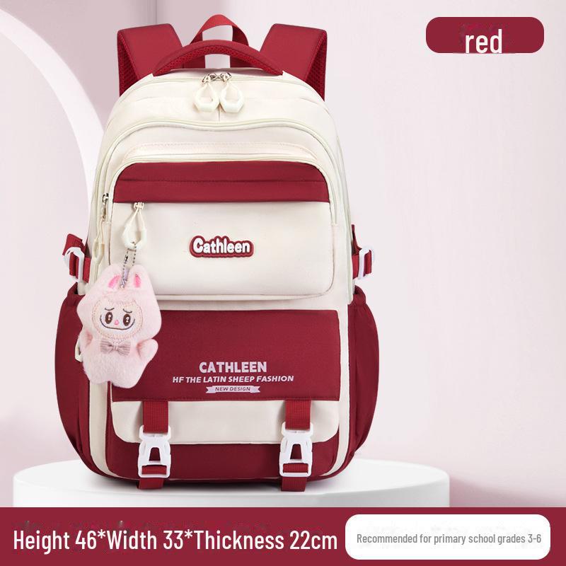 

Рюкзак большой вместимости в стиле кампуса для девочек — дизайн в японском и корейском стиле Large красный