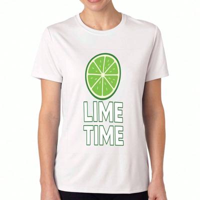 Lime Time Unisex's Cotton T Shirt, Premium Cotton Print, Durable And Longlasting, Casual Fashion, Fresh Green Lime Slice Graphic Tee, Summery Lime Tim
