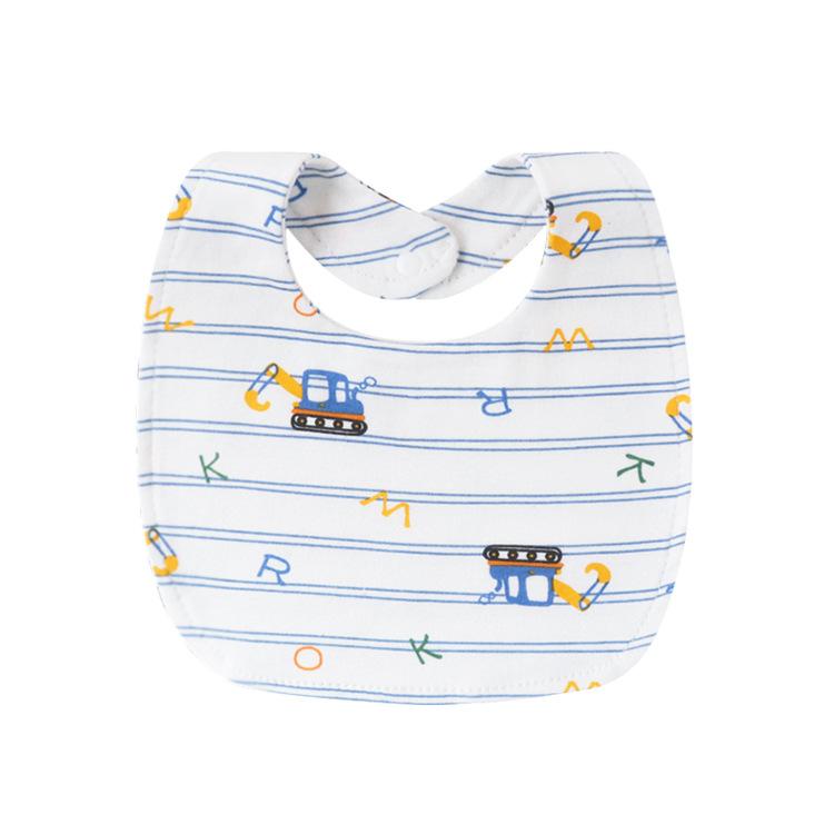 Newborn Baby Bibs Pure Cotton Double Layer Drool Bibs High Absorbency Burp Cloths For Infants Toddlers Soft Skin Friendly