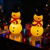 Christmas Snowman Night Light Ornament; Glowing Snowman Top Hat Glowing Figurine