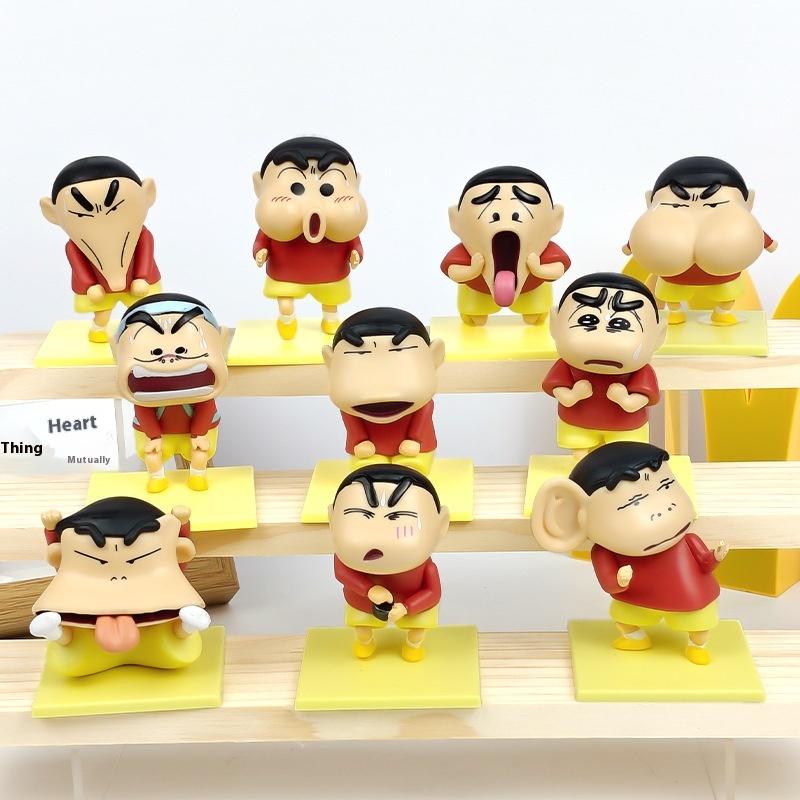 1Pcs Cute Birthday Holiday Gifts Cartoon Animated Crayon Shinchan Strange Blind Box Handmade Doll Desktop Decoration Ornament