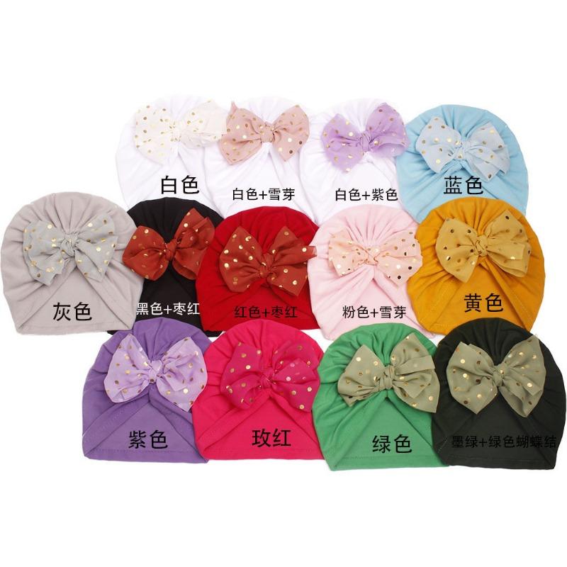 

New children s bronzing bow tie hat, infant fetal hat, baby Indian hat