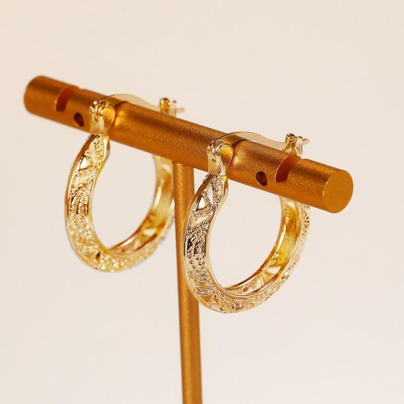 Hollow Out Hoop Earrings for Women Metallic Style Fashion Versatile Daily Wear Earrings Fancy Girl Gift Statement Jewelry
