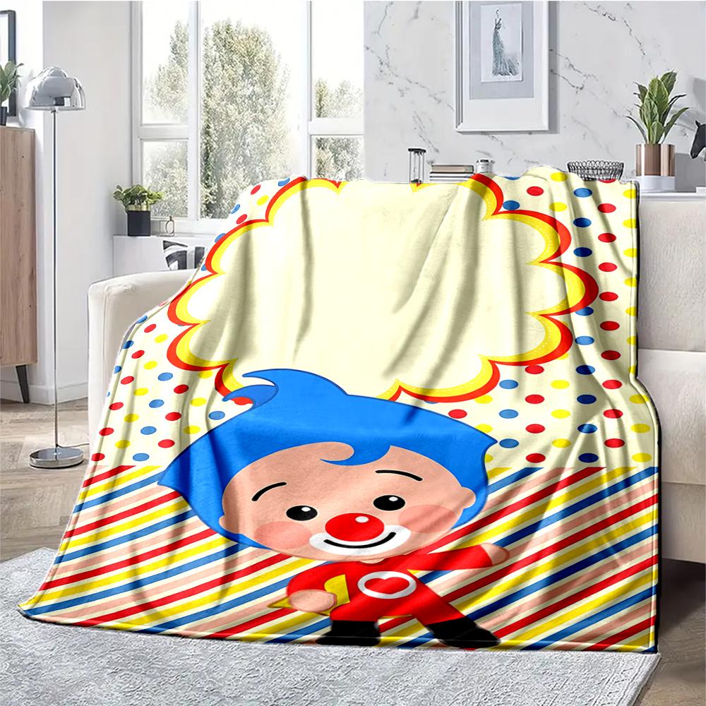 Plim Plim Theme Printed Blanket - Perfect for Couch, Bed, Travel & Outdoor Use | Machine Washable, Cozy & Durable.