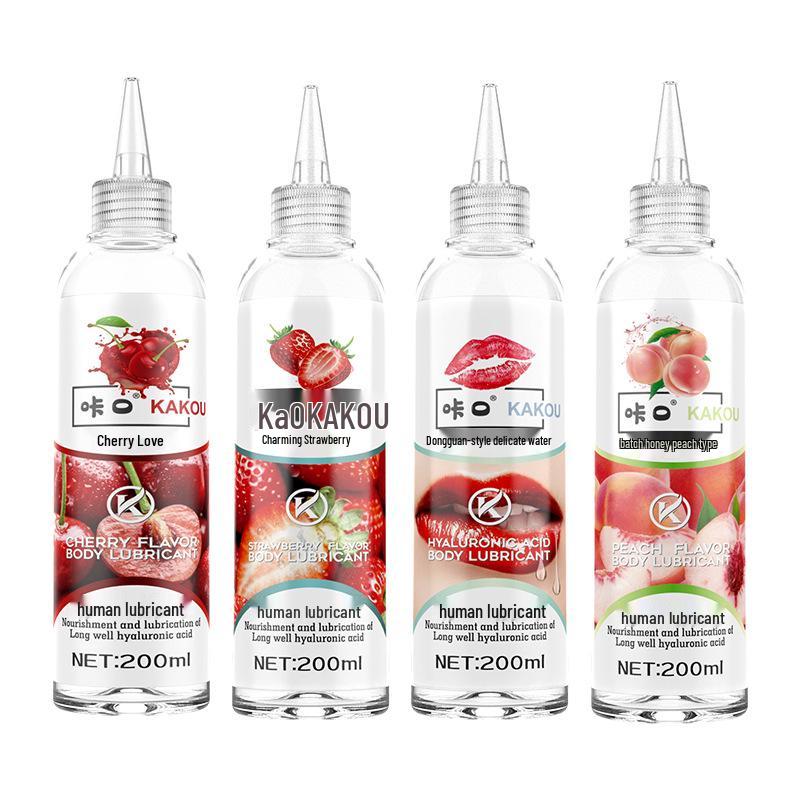 Kakaokou Kirsche & Erdbeere Fruchtgeschmack Körpergleitmittel 200ml - Für erotisches Vorspiel von Paaren