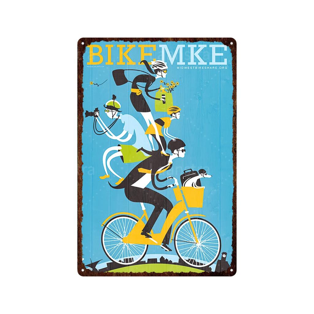 Mountain Bike Vintage Poster Landscape Metal Plate Plaque Wall Decor Iron Retro Posters Man Cave Bar Club Decoration Artwork