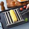 Hot Dog Roller BBQ Hot Dog Grillers Stainless Steel Sausage Roller Rack with Comfort Handle Barbecue Hot Dog Rack