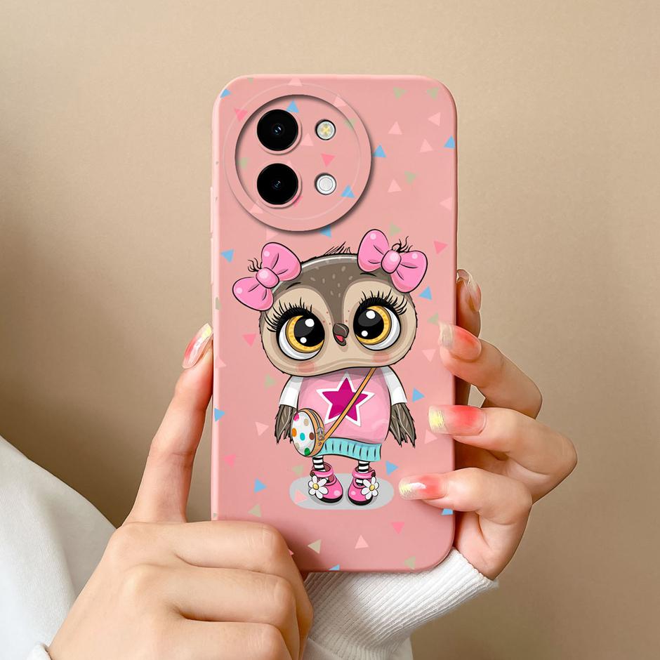 For Vivo Y38 5G Cases Love Heart Flowers Liquid Silicone TPU Shockproof Cover For VivoY200i VivoT3x Prevalent Coque Funda Shell