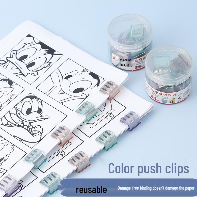 Newcomer Offer: Candy Color Anti-Curling Push-Pull Clip for Test Paper