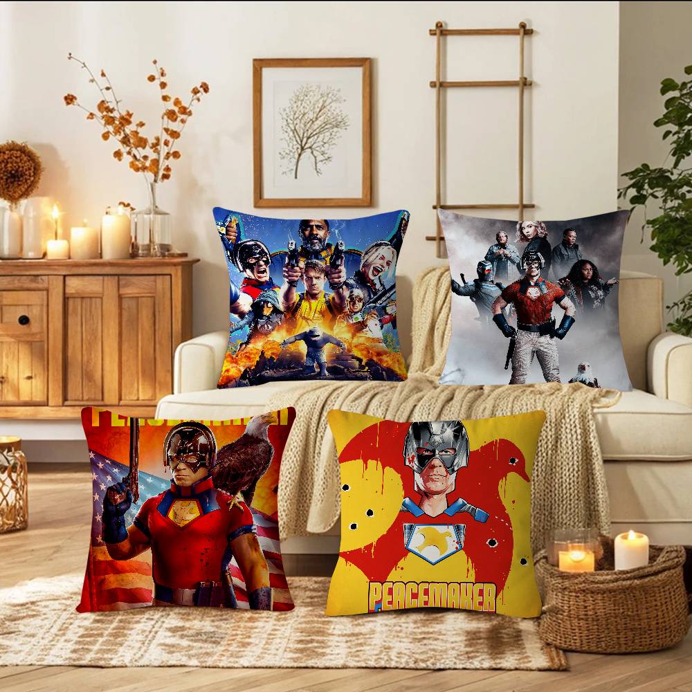 Film P-Fredsmäklare Kuddfodral Bil Prydnadskuddfodral För Soffa Bil Julklapp 40x40cm 45x45cm