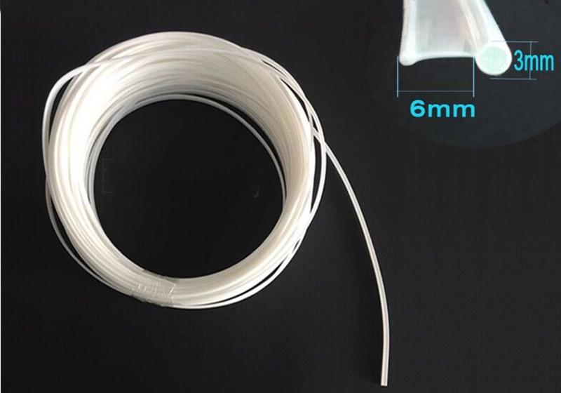 Dia.3mm T-type Invisible Skirt Side Glow Fiber Optic Cable DIY w/Skirt Fin Car Pickup light RGB lighting Decor Milk/Transparent