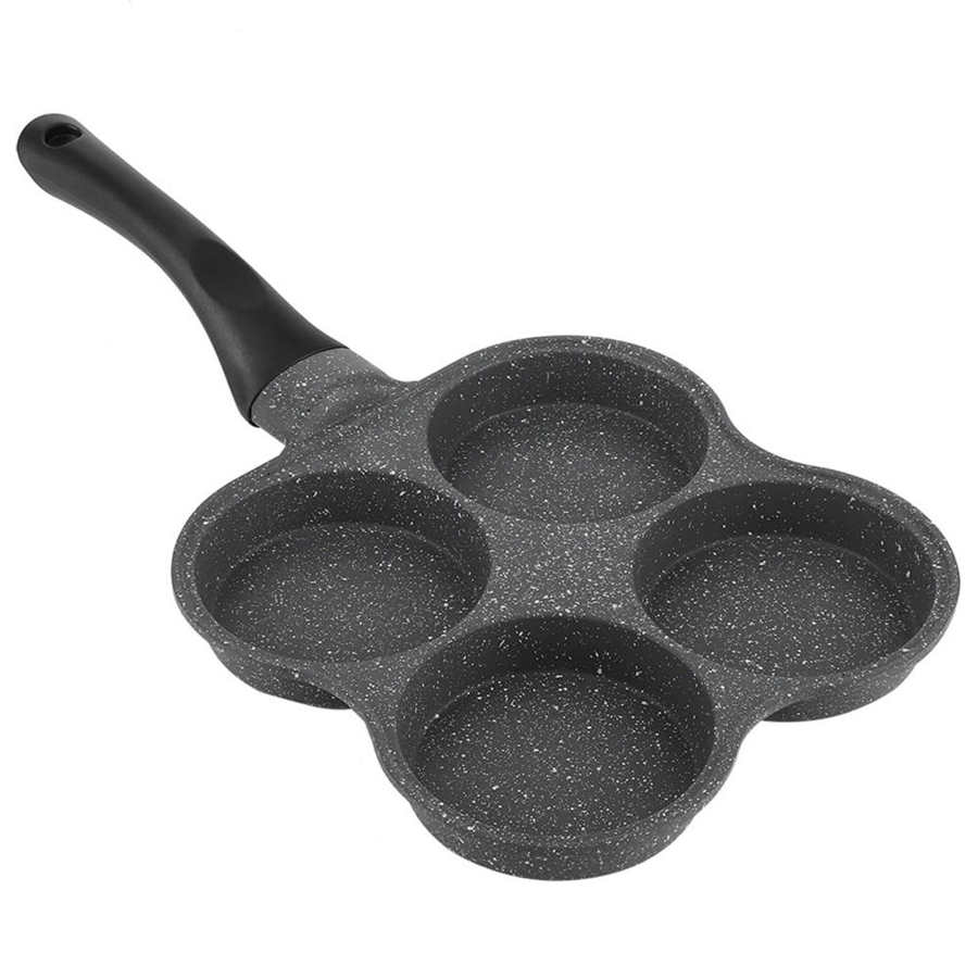 Non-Stick Aluminum 4-Hole Pancake Pan Omelet Eggs Pan Frying Pot Breakfast Maker Kitchen Utensil