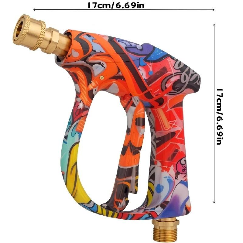 Graffiti Høytrykksspyler Kort Pistol m/ 5 Hurtigkoblings-Dyser M22-14mm