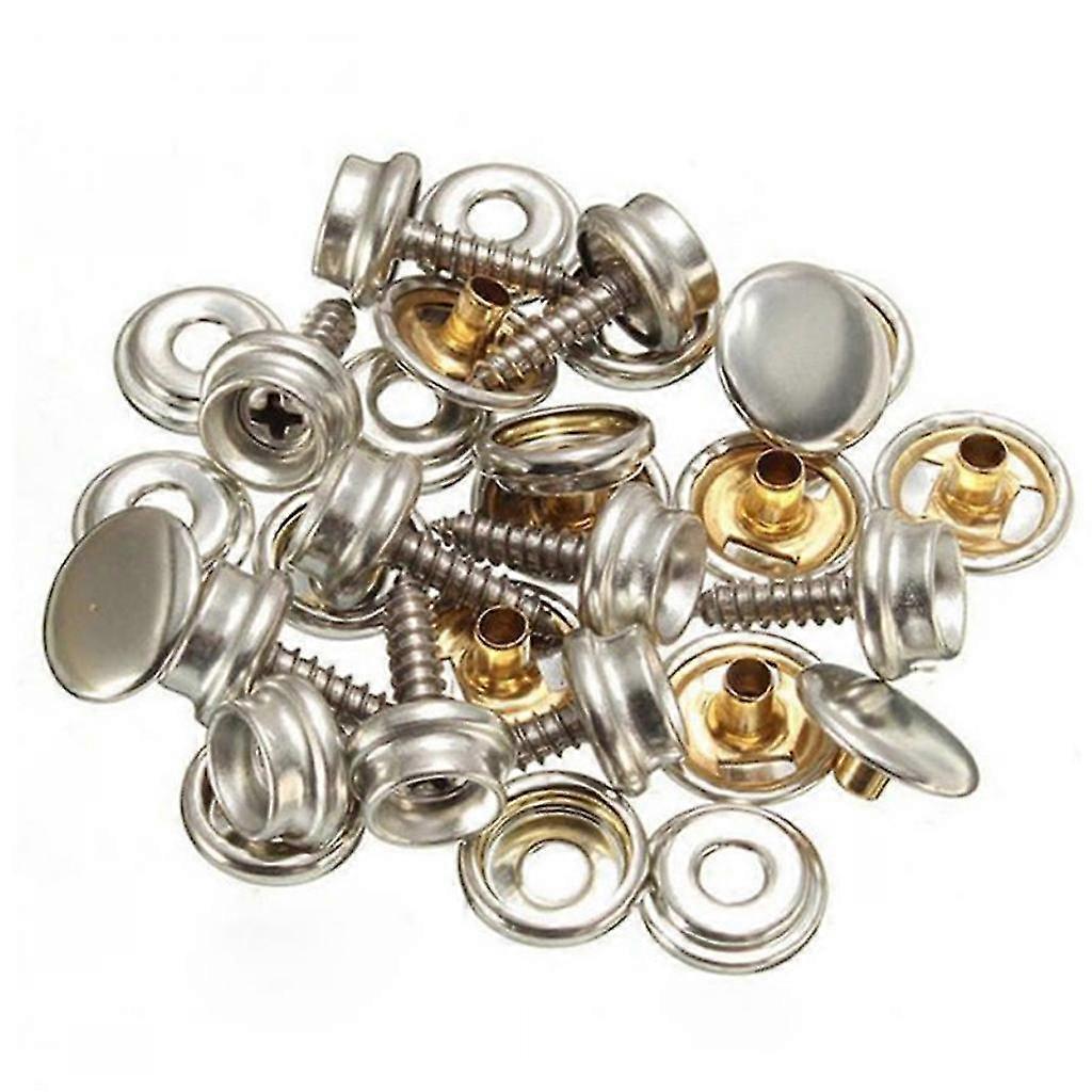 10 Sets Stainless Steel Tapping Snap Fastener Kit Tent Marine Yacht Boat Canvas Cover Tools Sockets Buttons