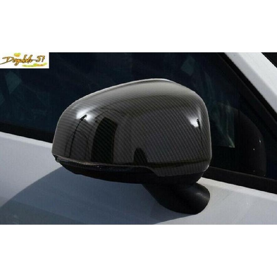 Carbon Fiber Rear View Side Door Mirror Cover Trim 2pcs For Volvo XC40 -