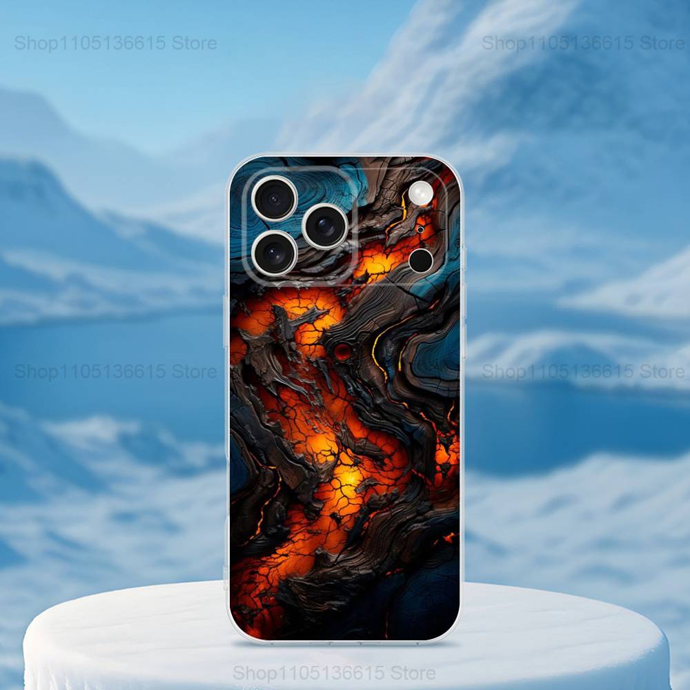

Flame Wood Grain Art Phone Case For iPhone 14,13,12,11,17,16,15,Pro,Max,Plus,X,XS,XR,SE,Mini Transparent Soft Cover iPhone15