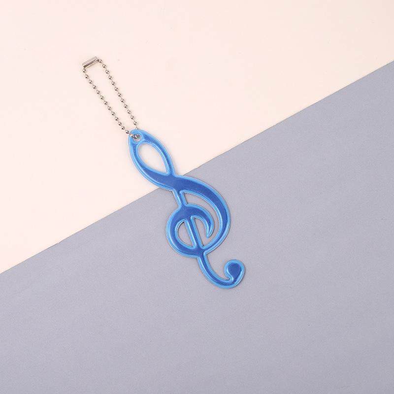 2Pcs Color Music  Safety Reflector Reflective Keychains Car Keyrings Charm Bag Accessories for Jacket BackPack Strollers Wheelchairs