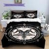 Satan Symbol Pattern Bedding,Quilt Set Quilt Cover Pillowcase Home Birthday Gift (1 * Duvet Cover + 2 * Pillowcase, Without Core)