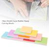 10pcs Double Layer Rubber Stamp Carving Blocks for Handcraft DIY Stamps Making