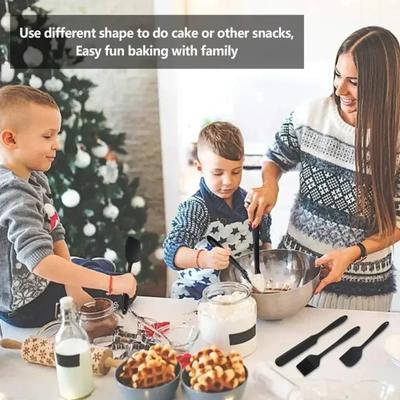 Silicone Spatulas Rubber Spoon Spatula Heat Resistant Seamless One Piece Design Non-Stick Spoonula Flexible Scrapers Baking Tool