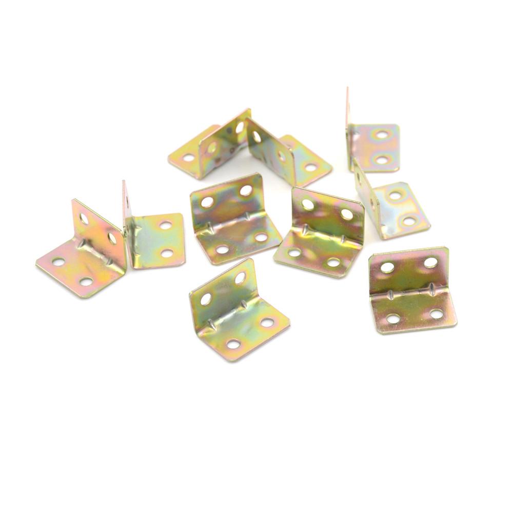 

10 Pcs 25x25x16mm 90 Degree Metal Right Angle Bracket Shelf Support New