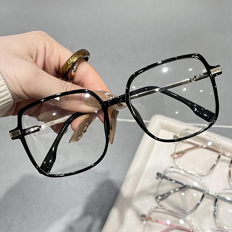 3pcs Women Fashion Square Frame Glasses Set Decorative Lenses for Casual Formal Wear Perfect Photos Gifts