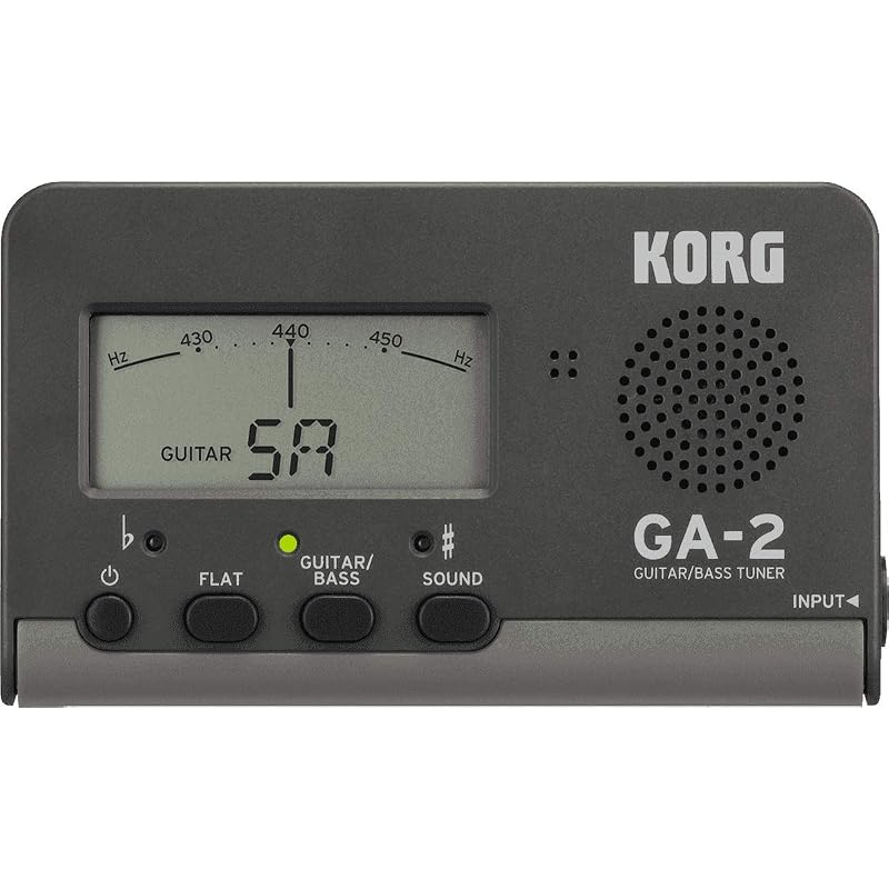 KORG GA-2 Guitar/Bass Tuner: Ideal for individual practice. Supports multi-string guitars and basses, flat tuning, and long scales. 200 hours of