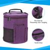 PATIKIL Knitting Large Size Knitting Organizer Strap Case Holder with Side Pockets for Crochet Supplies Needles Hooks Tools Purple Bag,