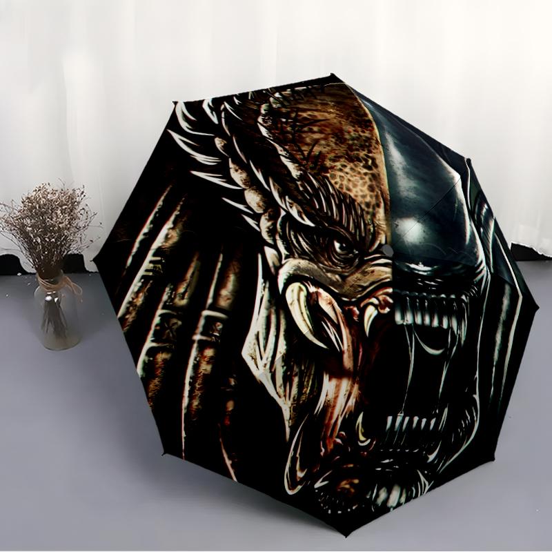 Alien Fashionable Automatic Opening/Closing Folding Umbrella. Portable and Foldable, Ideal for Gift, Travel, and Daily Use.